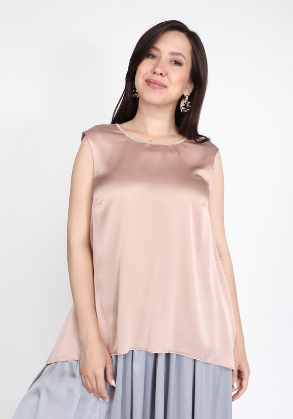 Блуза шелковая А-силуэта шир.  580, рис. 8