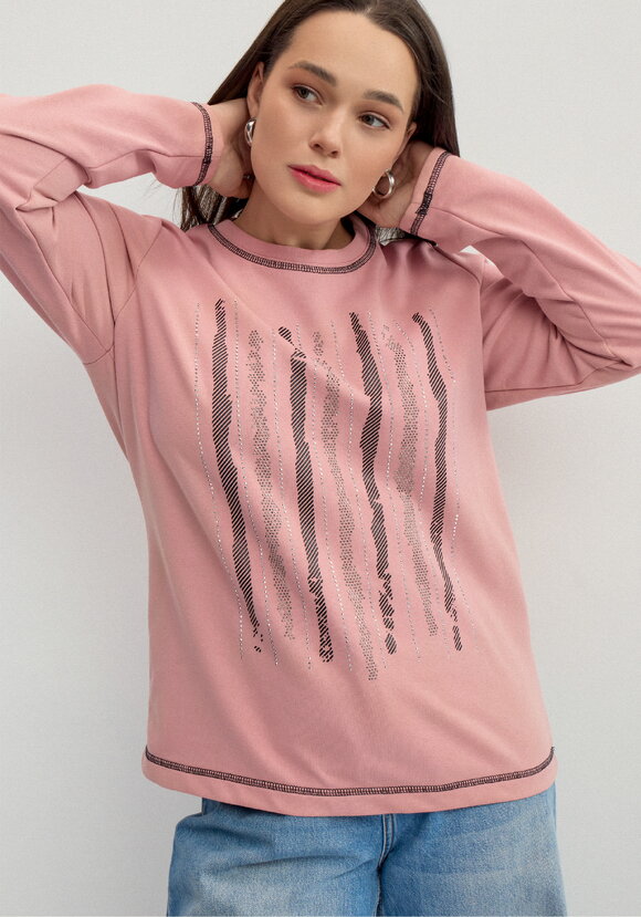 Лонгслив свободного кроя шир.  580, рис. 14