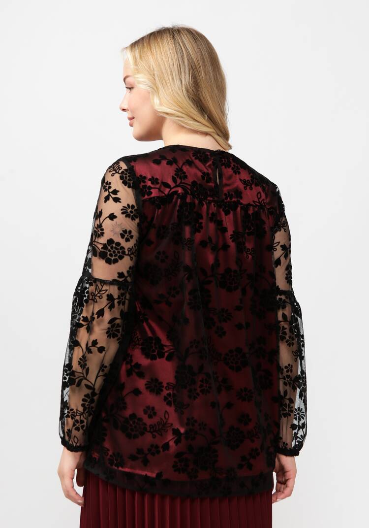 Блуза с шитьем на сетке шир.  750, рис. 3