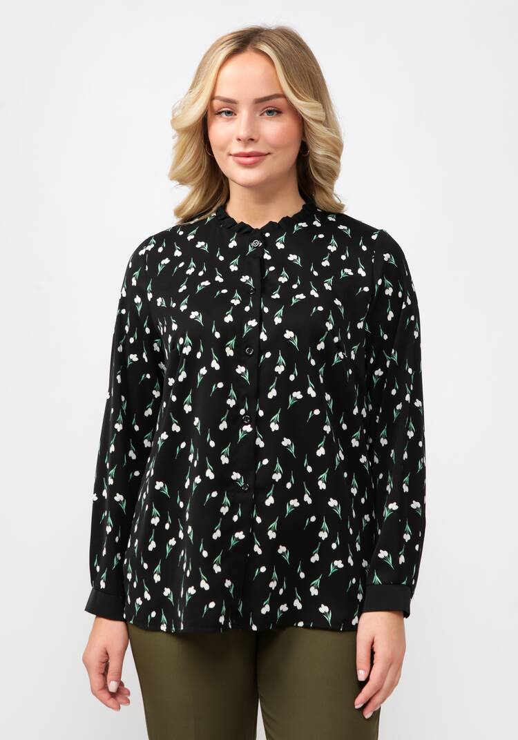 Блуза со съемным воротником на завязке шир.  750, рис. 12