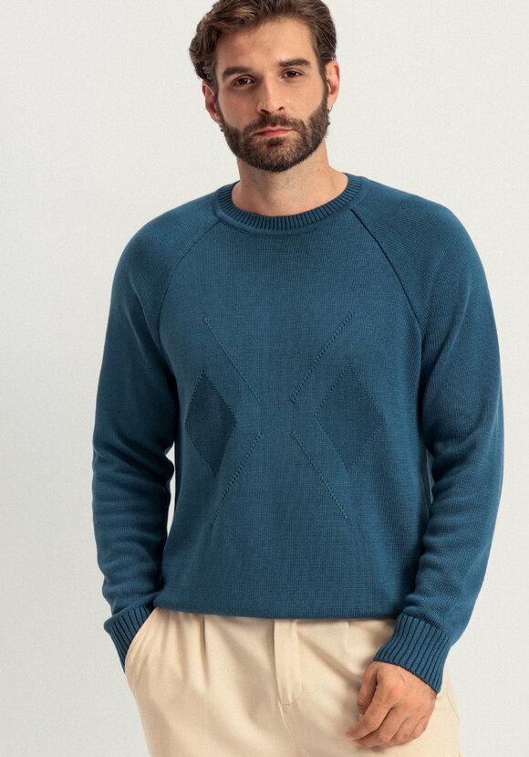 Джемпер прямого силуэта с ромбами шир.  580, рис. 3