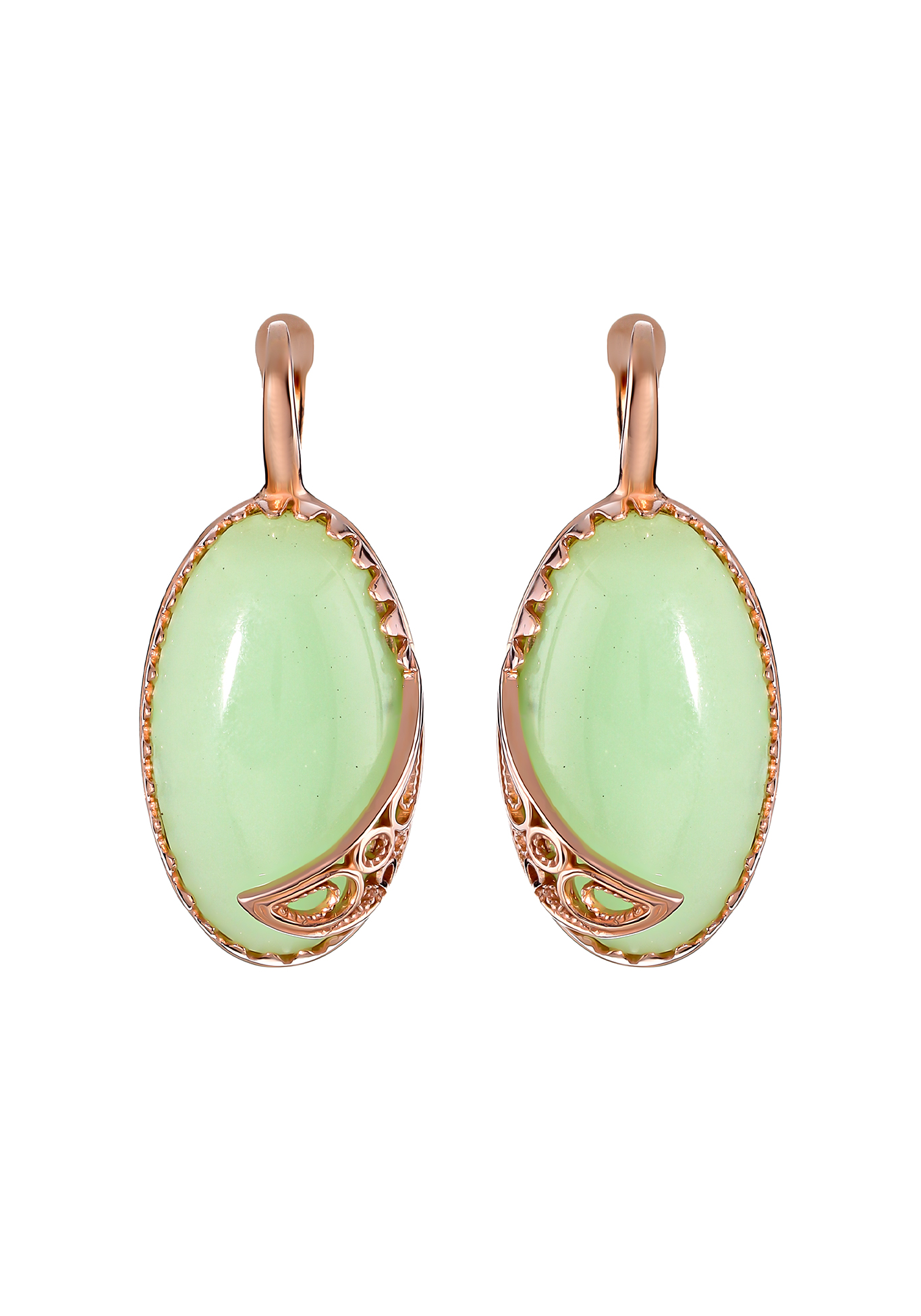 

Серебряные серьги "Эйприл", Светло зеленый