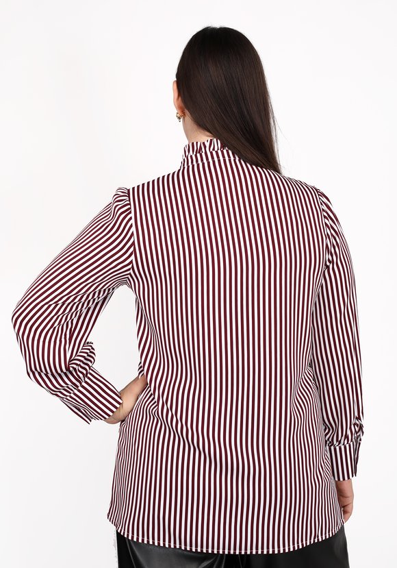 Блуза с эффектным воротником-стойка шир.  580, рис. 6