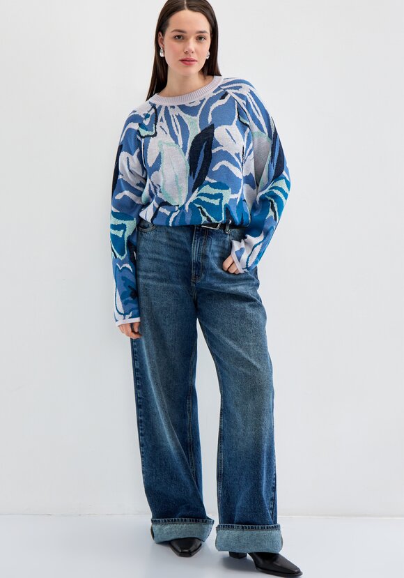 Джемпер с растительным орнаментом шир.  580, рис. 37