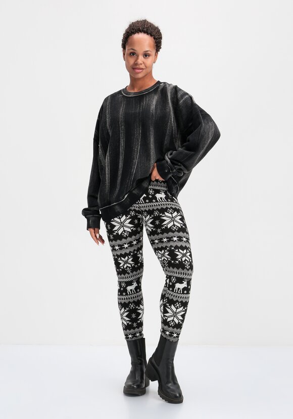 Леггинсы с начесом и зимним орнаментом шир.  580, рис. 2