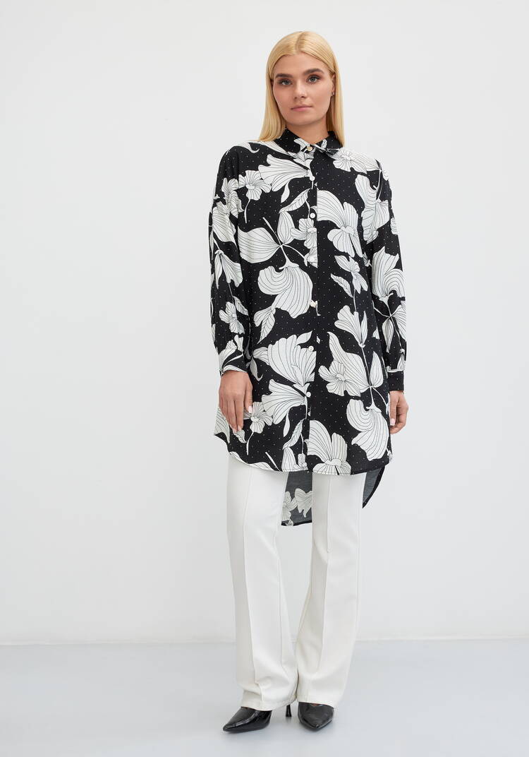 Туника с принтом на пуговицах Джейн шир.  750, рис. 4