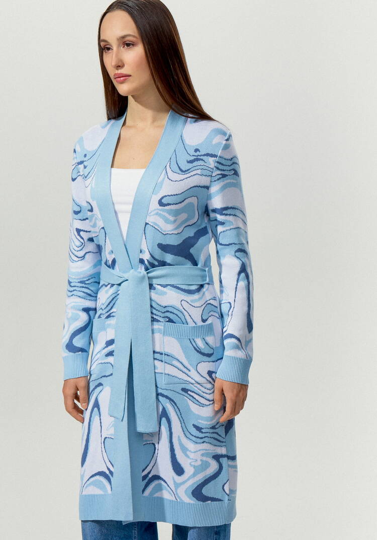 Кардиган с акварельным принтом шир.  750, рис. 4