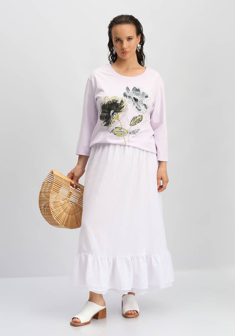 Лонгслив с цветами 3D шир.  750, рис. 25