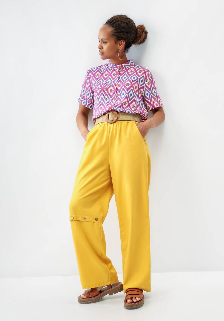 Брюки с декоративной планкой шир.  750, рис. 15