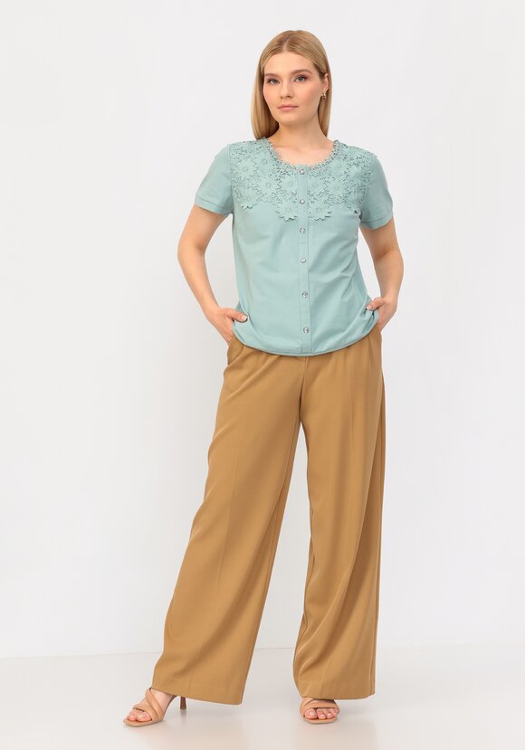 Блуза с кружевом Джульетта шир.  580, рис. 2