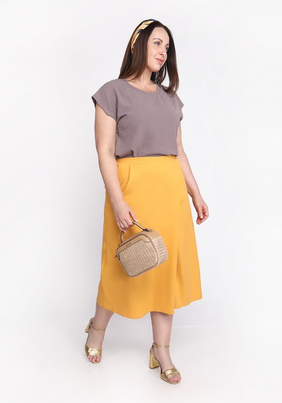 Шорты-бермуды на резинке однотонные шир.  580, рис. 7