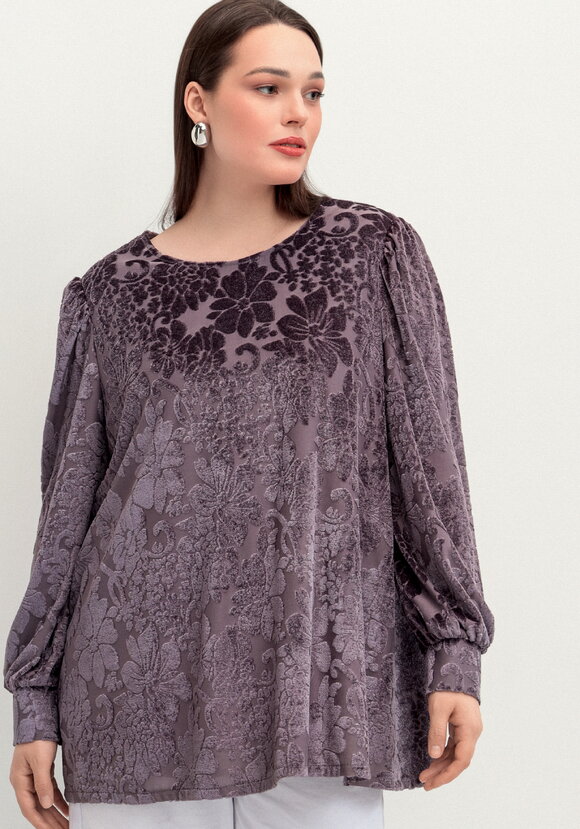 Блуза с цветами из бархата шир.  580, рис. 12