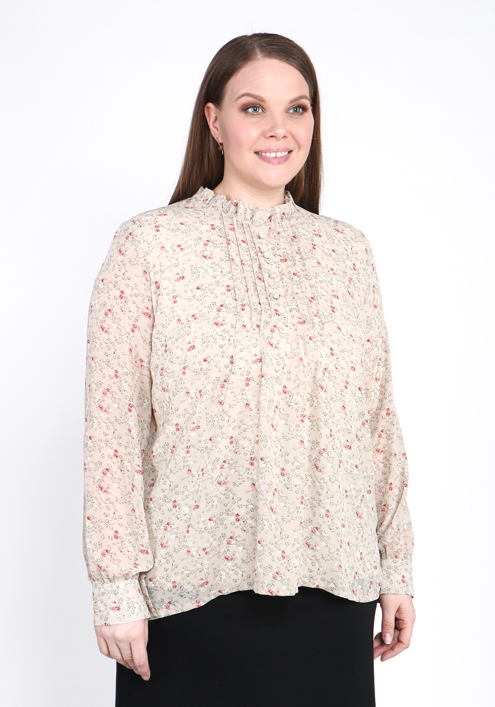 Блуза с длинным рукавом «Алина» Julia Weber, размер 48, цвет бежевый - фото 1