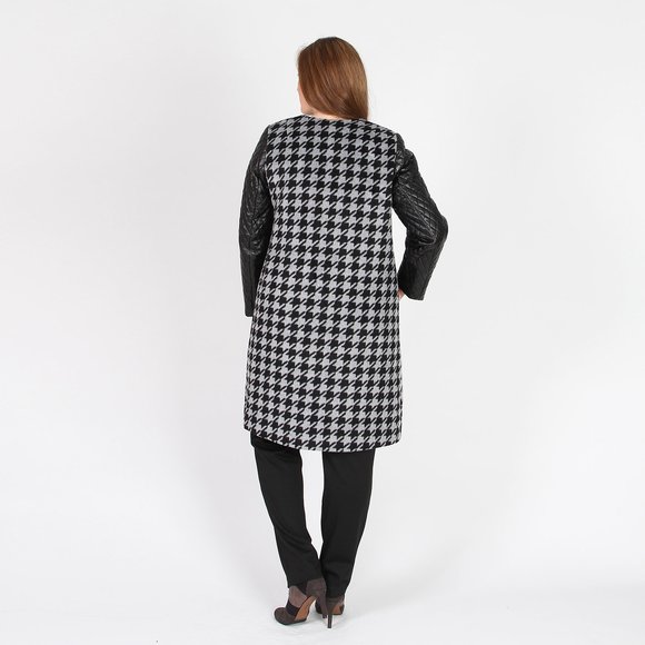 Пальто с контрастными рукавами шир.  580, рис. 15