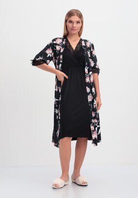 Комплект пеньюар с сорочкой Ия