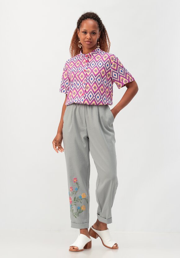 Брюки-бананы с принтом шир.  580, рис. 2