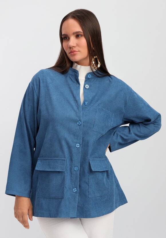 Рубашка оверсайз с воротником-стойкой шир.  580, рис. 33