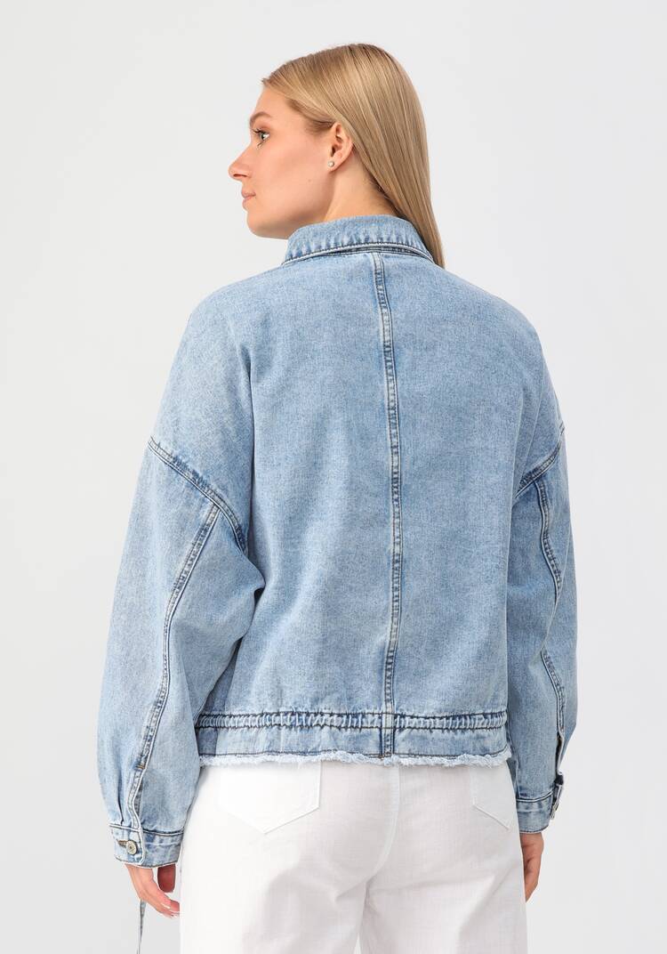 Куртка джинсовая со стразами шир.  750, рис. 3