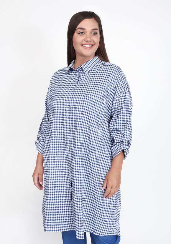 Рубашка удлиненная из хлопковой ткани шир.  580, рис. 5