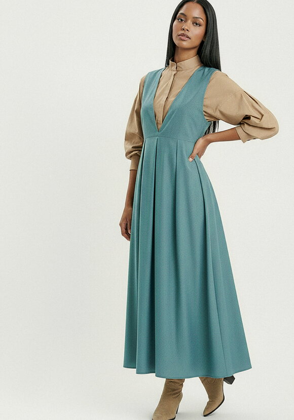 Сарафан с рюшей на спинке шир.  580, рис. 23