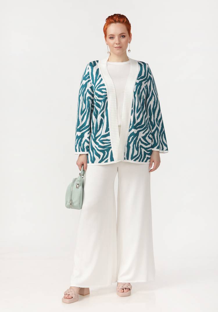 Кардиган с анималистическим рисунком и поясом шир.  750, рис. 7