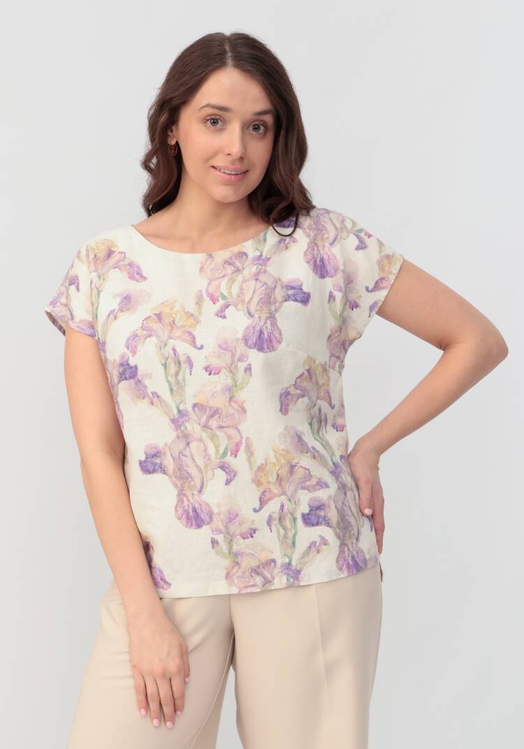 Блуза с удлиненной линией плеча Камилла шир.  750, рис. 8