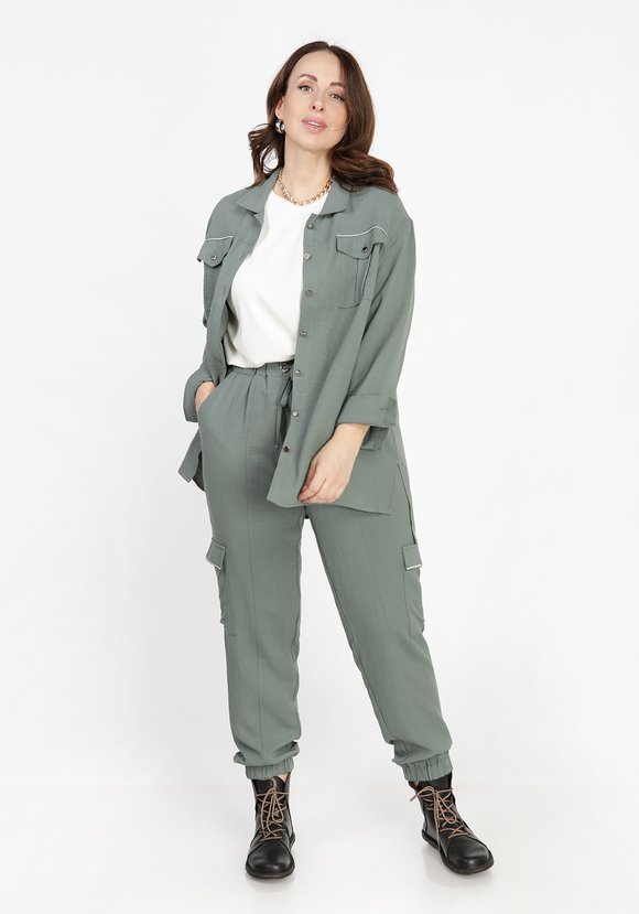 Блуза с накладными карманами шир.  580, рис. 1