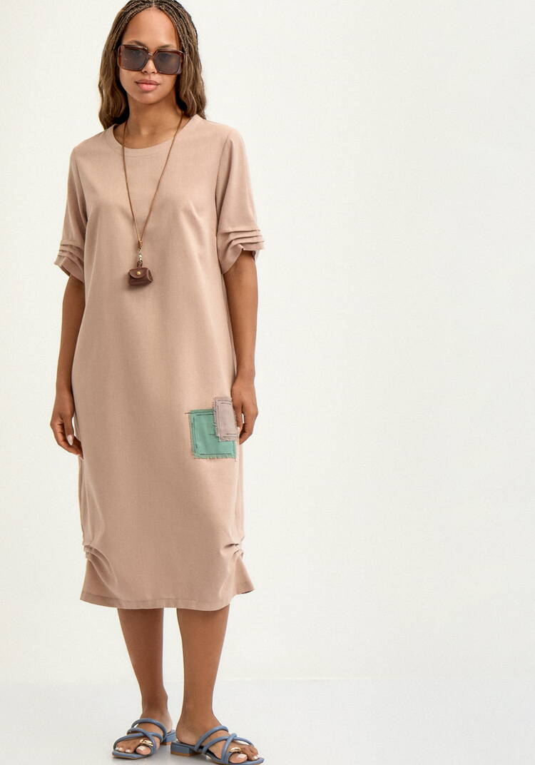 Платье изо льна свободного кроя шир.  750, рис. 15