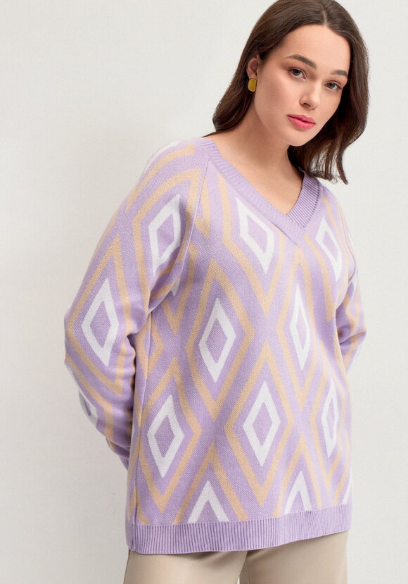 Джемпер с геометрическим рисунком шир.  580, рис. 22