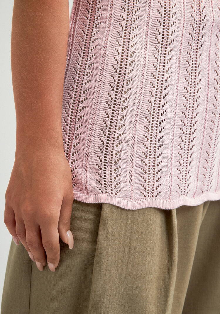 Джемпер с ажурным вертикальным рисунком шир.  750, рис. 23