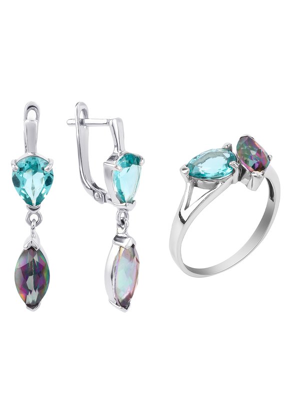 Набор сер.(серг+кол)Мечтательное настроение шир.  580, рис. 4