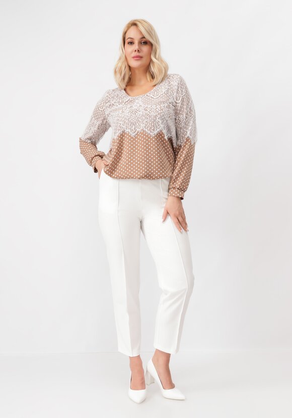 Брюки прямые с отсрочкой-стрелка шир.  580, рис. 6