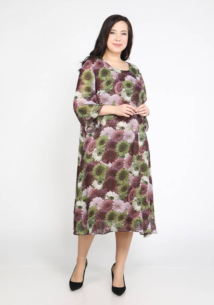 Платье с цветочным принтом Фанни шир.  750, рис. 1