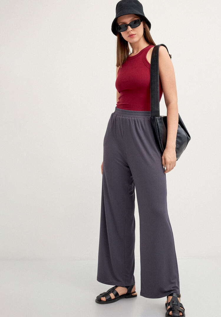 Брюки свободного кроя в рубчик шир.  750, рис. 9