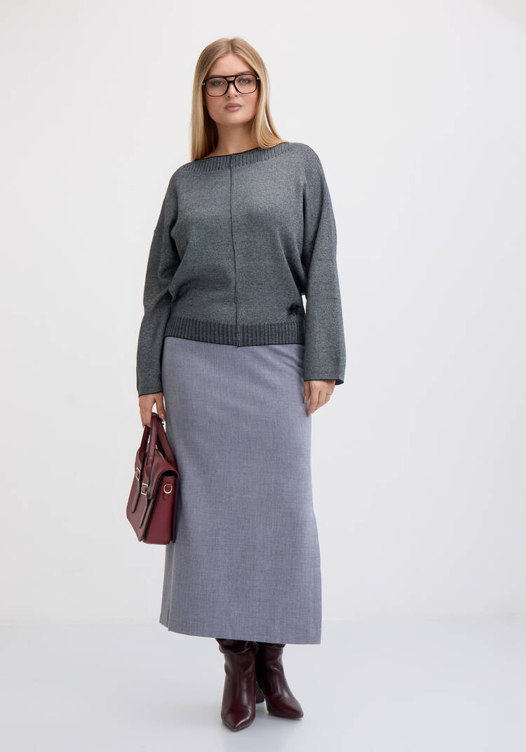 Джемпер с округлым вырезом горловины шир.  750, рис. 14