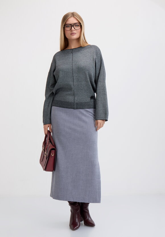 Джемпер с округлым вырезом горловины шир.  580, рис. 14