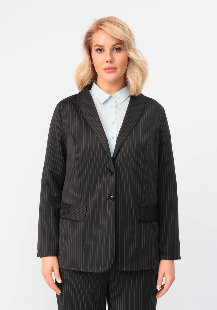 Пиджак однобортный в полоску шир.  750, рис. 33