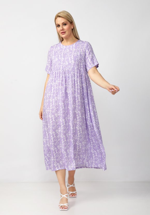 Платье свободного кроя с отрезной кокеткой шир.  580, рис. 22