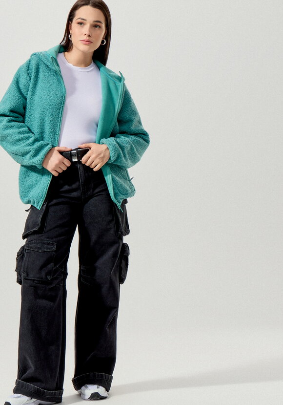 Куртка в стиле тедди с капюшоном шир.  580, рис. 17