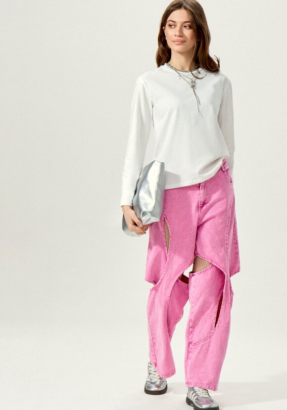 Лонгслив с круглым воротом из хлопка шир.  580, рис. 7