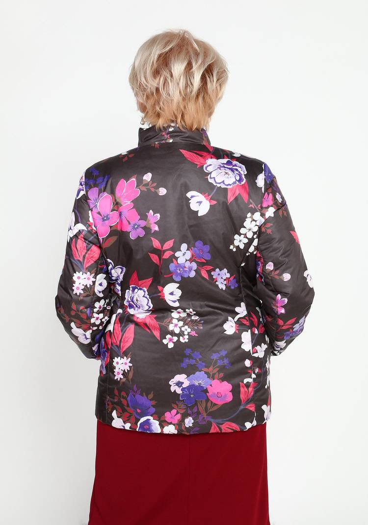 Куртка с ярким цветочным принтом шир.  750, рис. 2