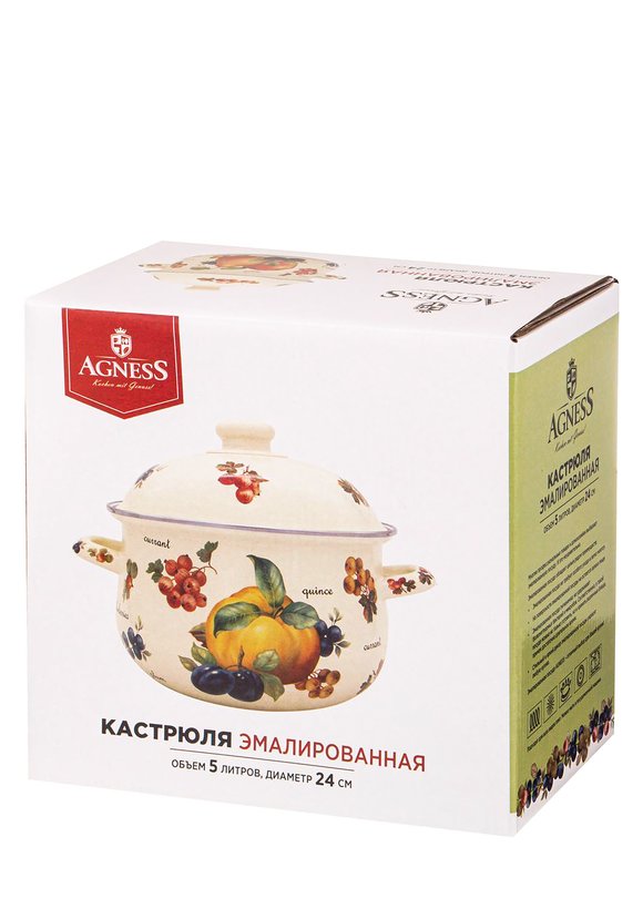 Кастрюля эмалированная Пленительная роза шир.  580, рис. 20