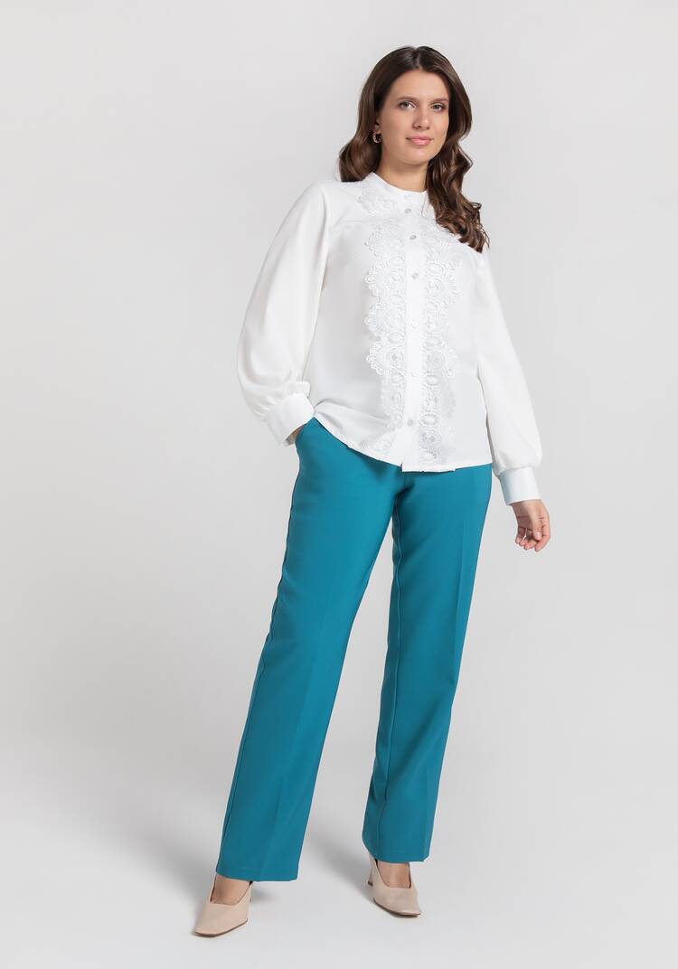 Блуза с ажурным кружевом Селена шир.  750, рис. 11