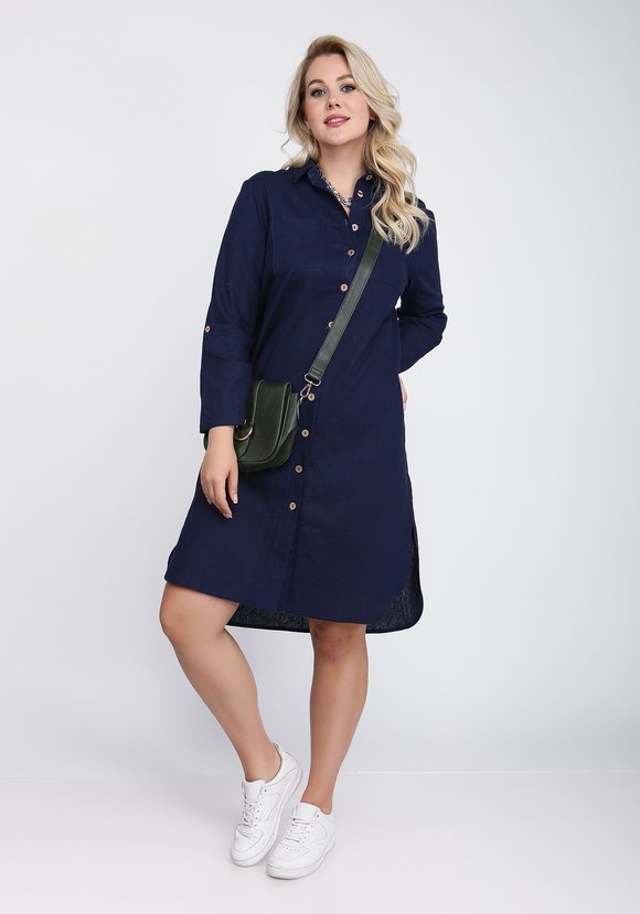 Рубашка удлиненная на пуговицах шир.  580, рис. 1