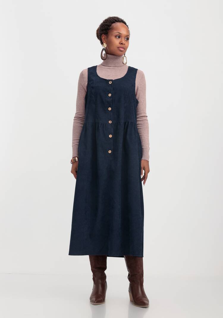 Сарафан из вельвета на пуговицах шир.  750, рис. 19