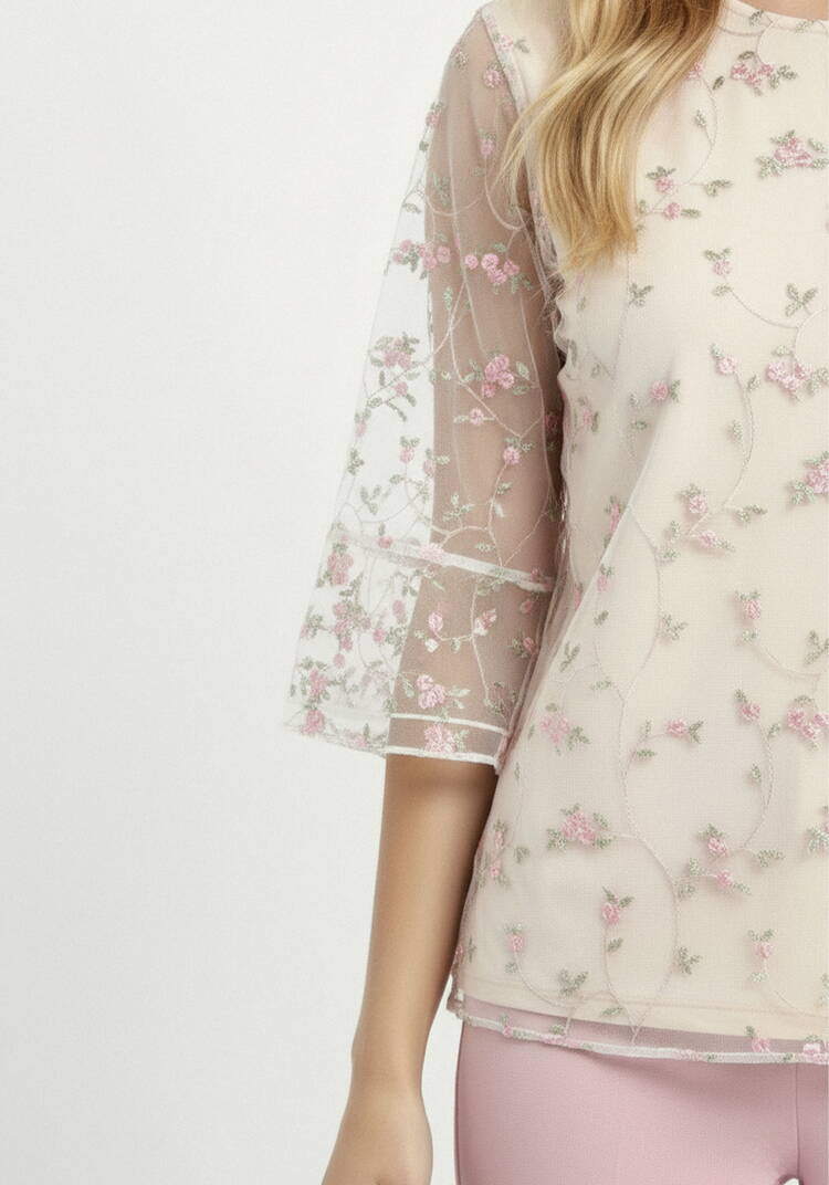 Блуза из ткани с вышивкой шир.  750, рис. 15