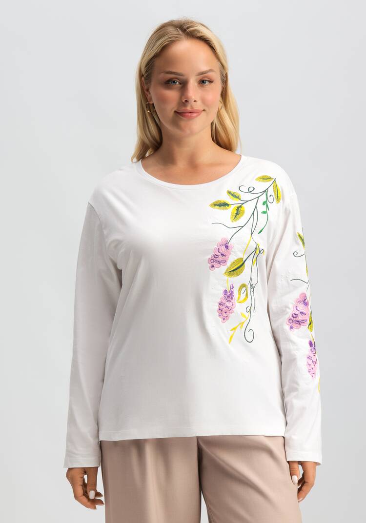 Лонгслив с вышивкой шир.  750, рис. 4