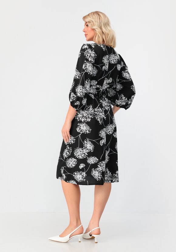 Платье с цветочным принтом с рукавом фонарик шир.  580, рис. 23