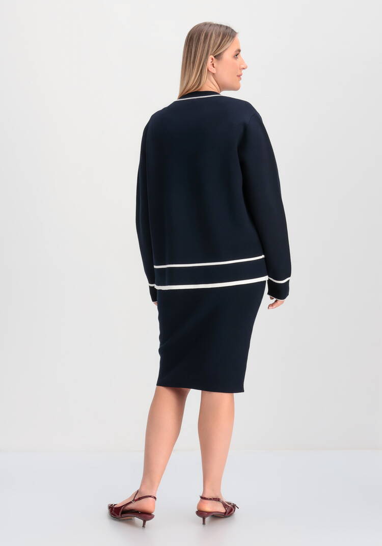 Костюм в стиле олд мани (пиджак и юбка) шир.  750, рис. 3