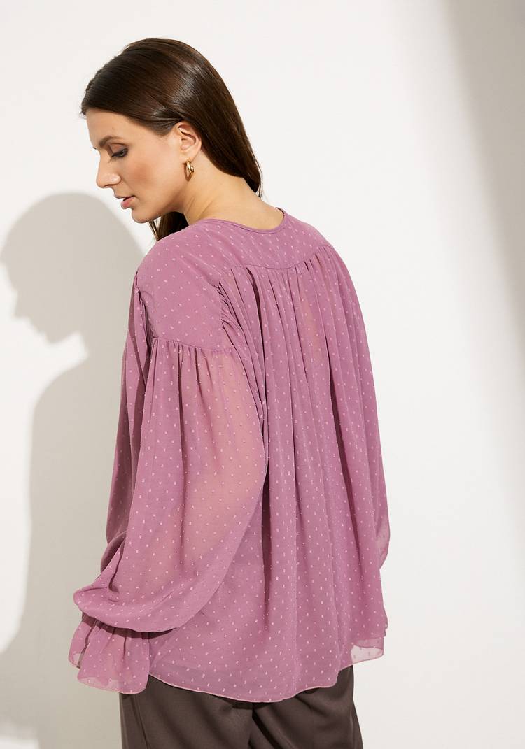 Блуза из фактурного шифона шир.  750, рис. 3